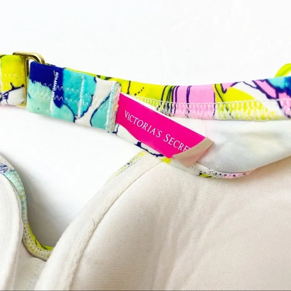 Victoria's Secret | Tropical Banana Leaf Print Bikini Top 34B - Picture 3 of 5